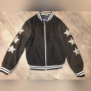Girls size 7/8 Limited Too black, silver jacket
